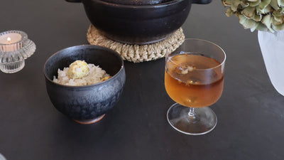 金木犀ほうじ茶と栗ご飯