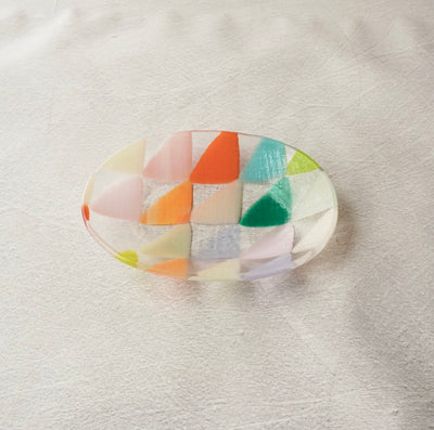 【天気雨】パッチワークオーバル皿 2種｜2025秋冬