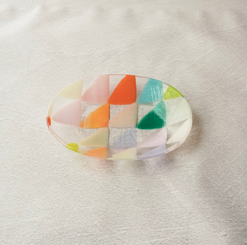 【天気雨】パッチワークオーバル皿 2種｜2025秋冬