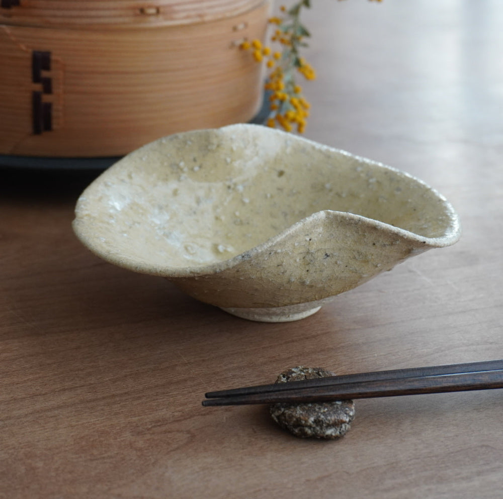 【新品未使用】【入手困難】安達健　茶灰釉　舟形鉢　2点セット 茶灰釉六寸舟形鉢/安達健 - galerie n107