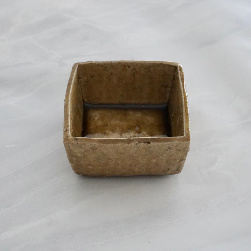 【安達 健】茶灰釉　角鉢