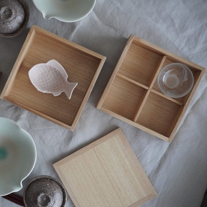 松屋漆器店】白木塗 三段重 5寸｜おしゃれなモダン重箱 ｜運動会