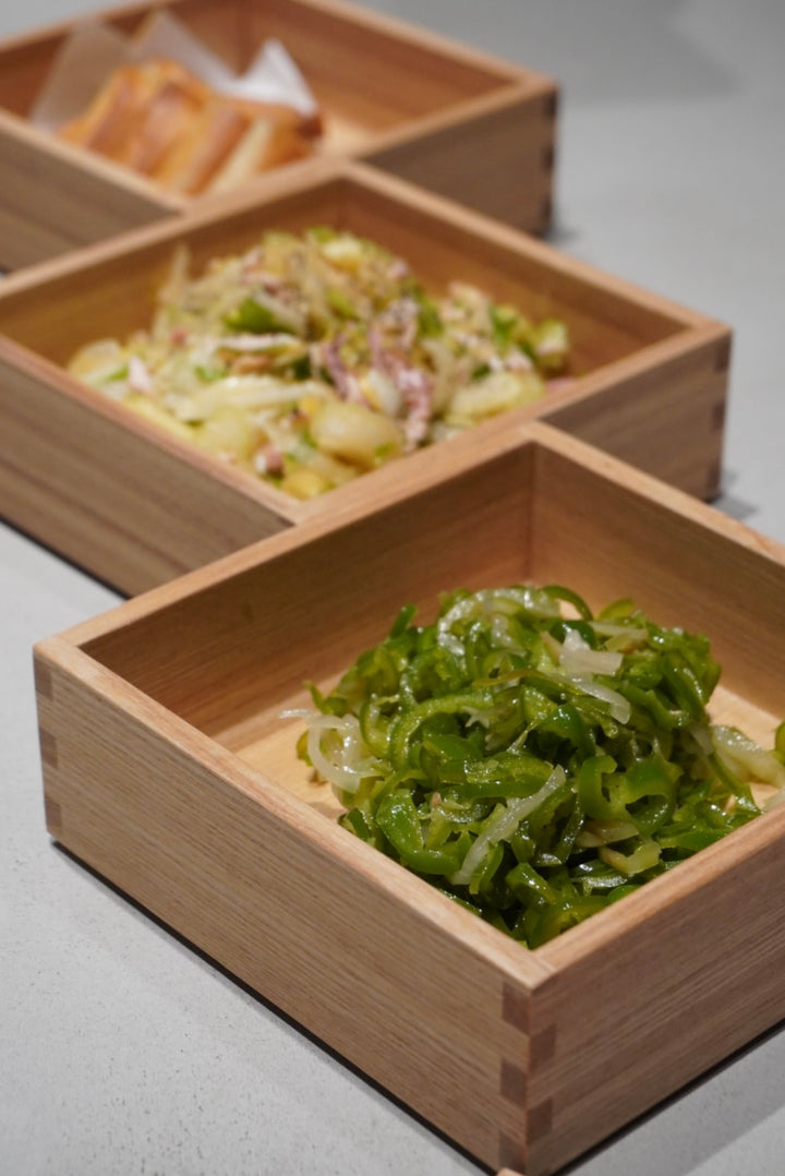松屋漆器店】白木塗 三段重 5寸｜おしゃれなモダン重箱 ｜運動会