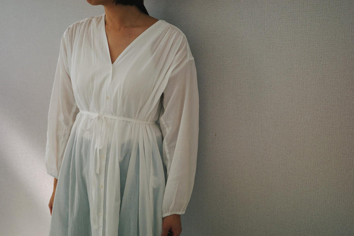 まにまに商店】和晒エアリーシャツワンピース ＼料理用晒プレゼント