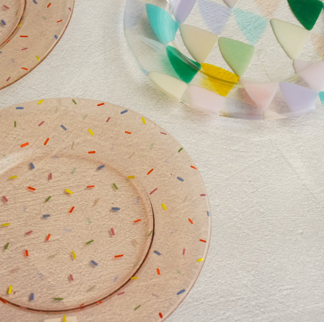 天気雨】パッチワークリム皿 – クラシコサエル