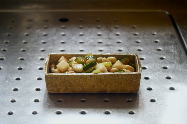 安達 健】茶灰釉 豆長角鉢 – クラシコサエル